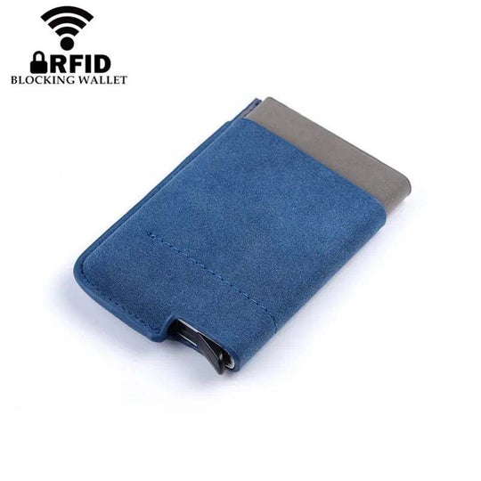 Sophisticated Simplicity: Slim Smart Card Holder PU Leather Wallets with RFID Protection