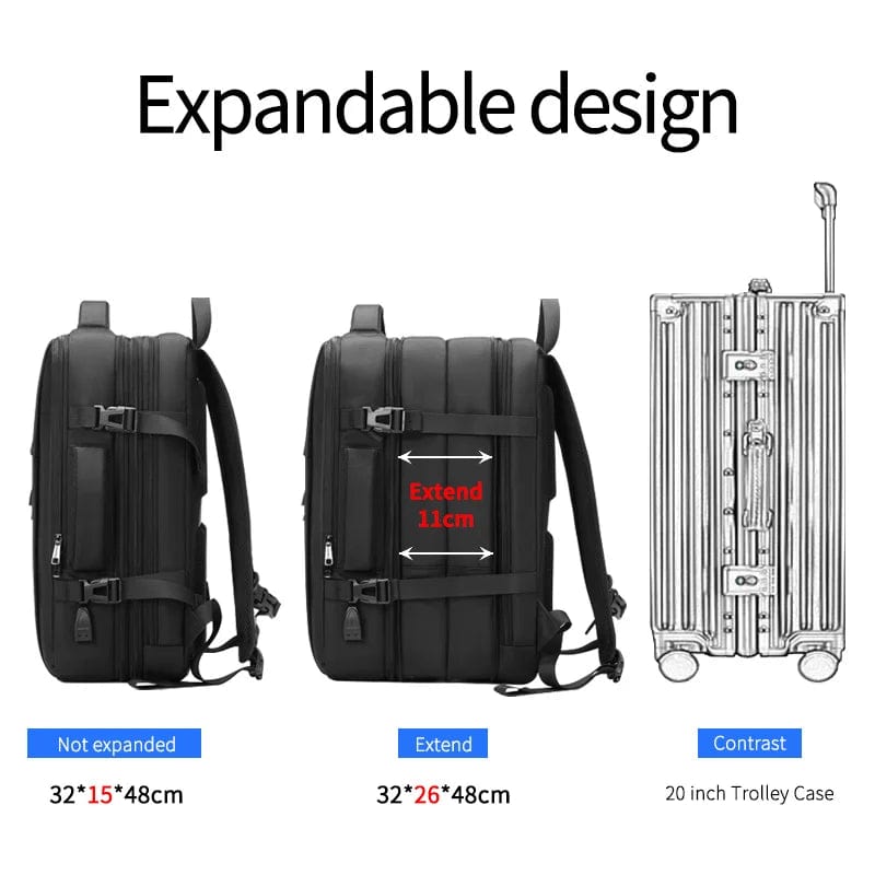 Innovative Business Companion: New Multifunction Large Capacity USB Raincoat Backpack for Men