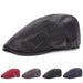 Classic with a Twist: Ivy Flat Golf Driving Cap in PU Leather - Retro Bere Redefined for Men