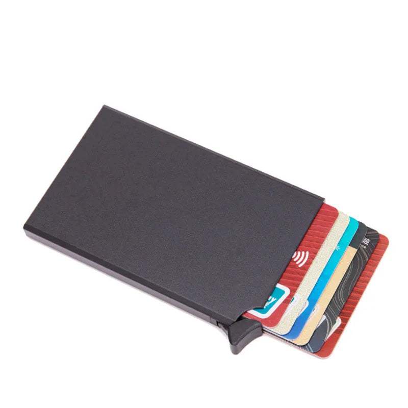 Unisex Sophistication: Thin ID Card Case in Yamo's Solid Metal RFID Smart Wallet