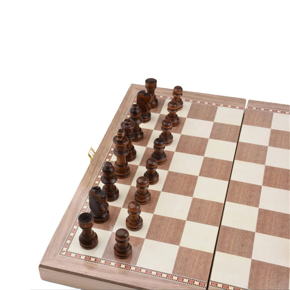 Experience Luxury with Our 3-in-1 Wooden Chess, Backgammon, and Checkers Set