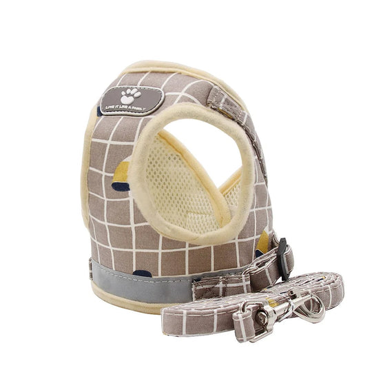 Soft Cotton Mesh Reflective Harness for Small Dogs and Cats