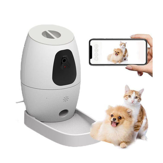 WiFi Pet Camera Stay Connected with Your Pets: and Smart Automatic Pet Feeder with Audio