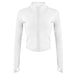 Chic Warmth: Unleash Style and Comfort with Zipper Long Sleeve Yoga Jackets for Women's Fitness