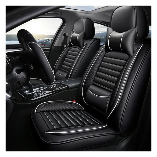 Enhance Your Drive: Universal PVC PU Leather Car Seat Covers for VW Golf in Elegant Black