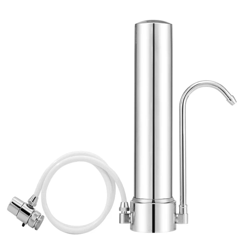 Pure Elegance: Ceramic Water Filter Countertop Stainless Steel Purifier - Easy Installation