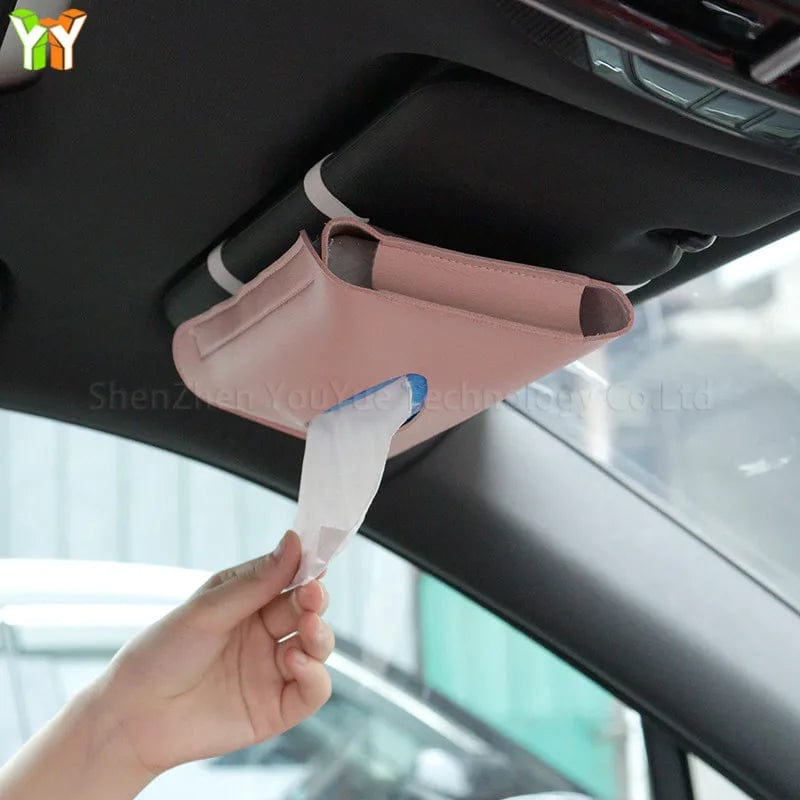 Organize with Elegance: Backseat Tissue Case for Car Sun Visor – A Touch of Luxury