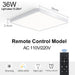 Modern Elegance: 36W Smart LED Ceiling Lamp for Bedroom and Living Room - 2.4G Remote Dimmability