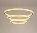 Nordic Elegance: Round Ring Pendant Light - Gold Chandelier for Bedroom, Living, and Dining Spaces