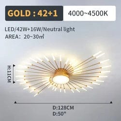 Lighting Elegance: New Arrival Smart Fireworks Chandelier - Round Spiral LED Ceiling Light for a Modern Touch