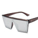 Luxury Designer Retro Classic Oversized Square Sunglasses with Big One-Piece Lenses: Shades for Men and Women