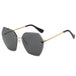 Luxury Designer Polygon Rimless Sunglasses: Fashionable Small Shades for Women