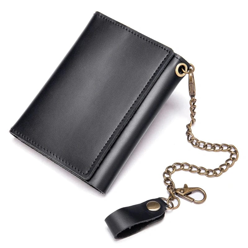 Retro Revival: Genuine Leather Slim Wallet with RFID Blocking and Zipper Pocket