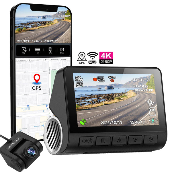 V55 4K Car DVR Dash Camera: Your Road Guardian with WiFi and GPS