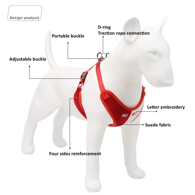 Dog Harness With Leash Set: Soft Breathable Dog Harness, multi-color design