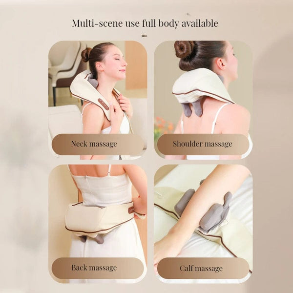 Revitalize Your Day: Electric Shiatsu Neck and Shoulder Relaxer - Cervical Massager with Heated Comfort