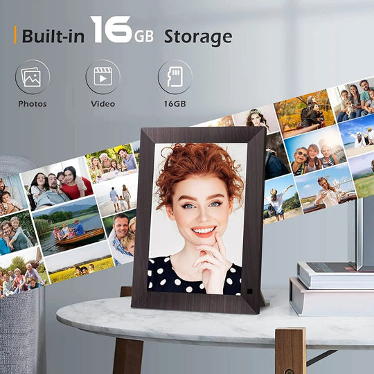 Touch of Memories: WiFi-Enabled Picture Frame with Frameo App - Your Digital Canvas for Photos and Videos.