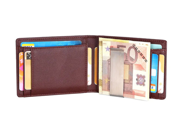 Promote with Purpose: Business Leather Wallet with RFID Block - The Gift of Security and Style.
