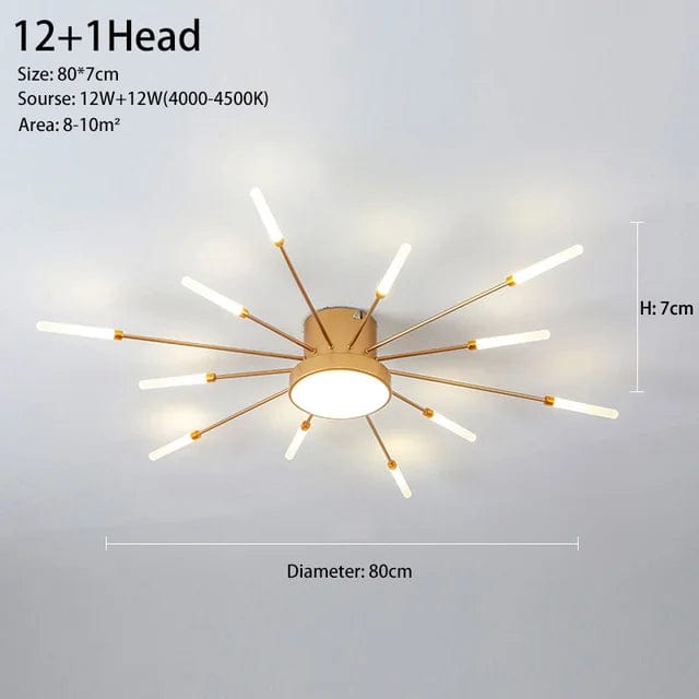 Modern Fireworks Led Ceiling Chandelier Lamp Indoor Lighting For Living Room Bedroom Home Decoration Kitchen Dining Table Light