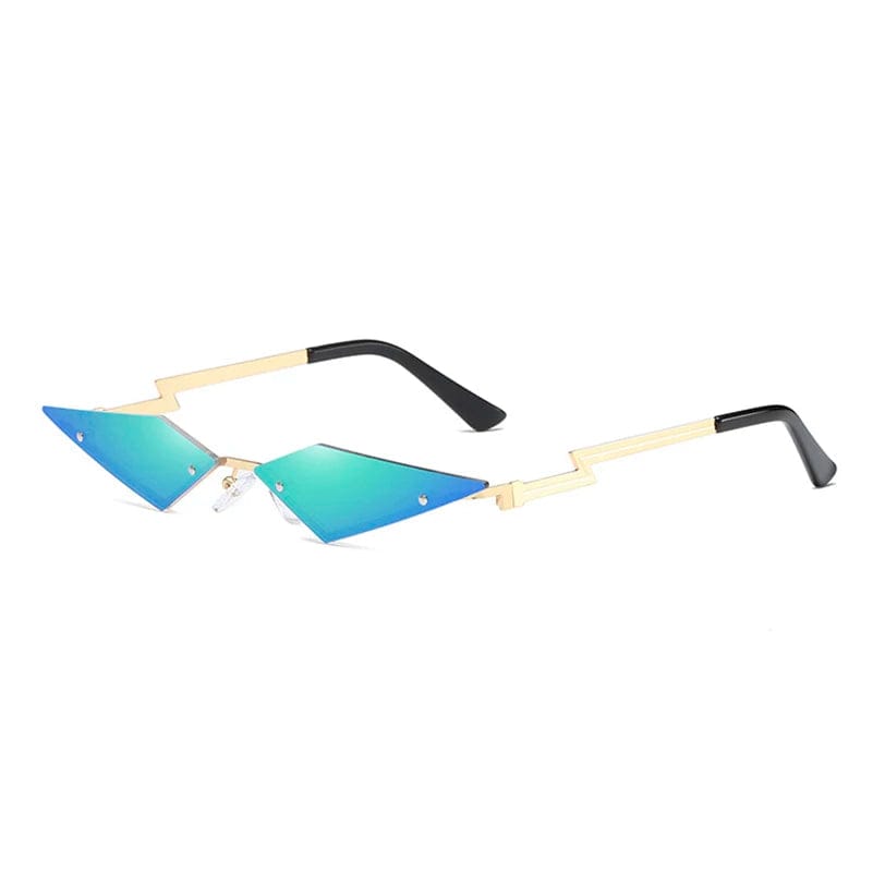 Fashion Rimless Cat Eye Sunglasses: Triangle UV400 Female Eyewear