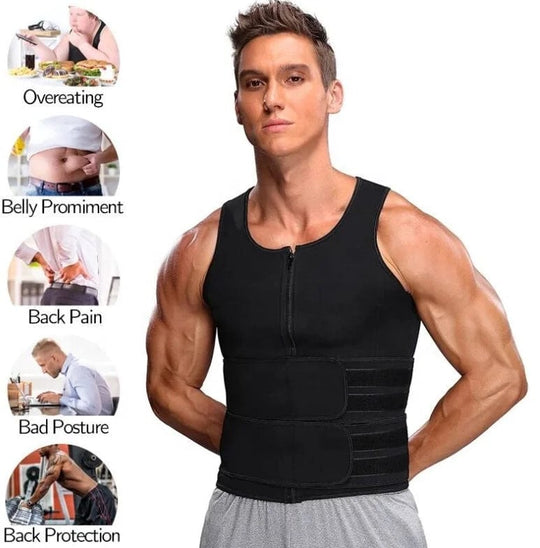 Men's Sauna Sweat Vest for Effective Weight Loss and Fat Burn - Sweat, Slim, Achieve