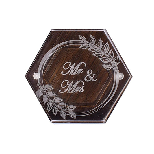 Elegance Unveiled: Handmade Wooden Hexagon Ring Box for Your Special Moments