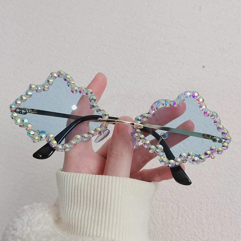 Luxury Trendy Cloud-Shaped Shades - Fashion Designer Rhinestone Sunglasses for Women