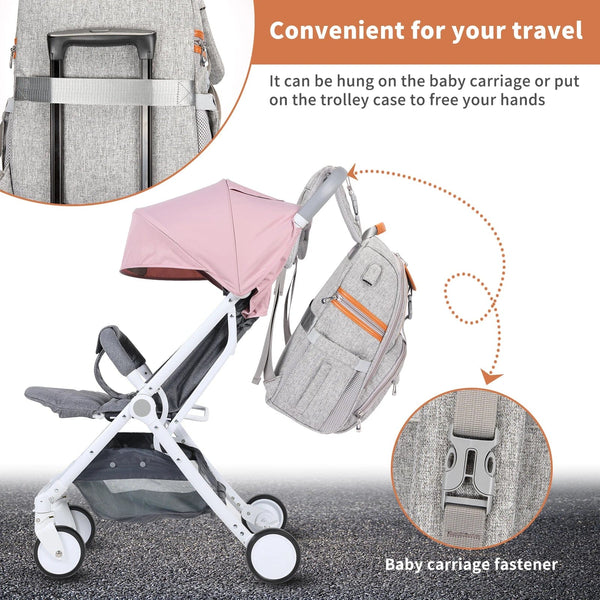 Spacious and Weather-Ready: Large Diaper Backpack with Crib for the Ultimate Outdoor Parenting Experience