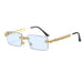 Fashionable Vintage Rimless Sunglasses with Bling Rhinestone Diamond Accents for Trendy Men and Women