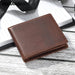 Vintage Durability: RFID-Protected Men's Cowhide Leather Wallet for Everyday Carry