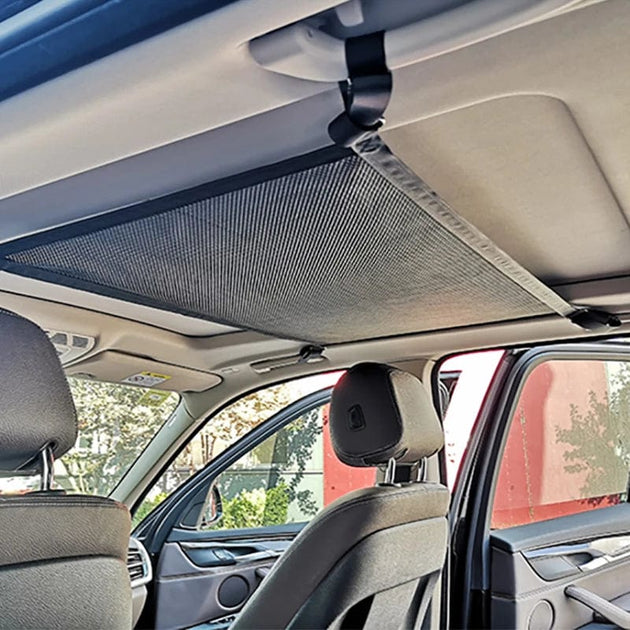 Maximize Storage with Style: Black Vehicle Ceiling Pocket Cargo Net - The Essential Car Organizer