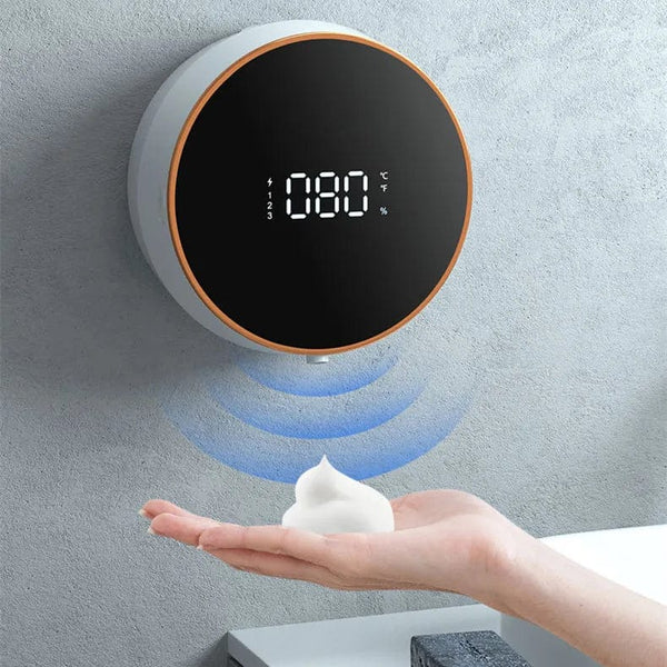 Tech-Infused Cleanliness: Temperature Digital Display Touchless Soap Dispenser
