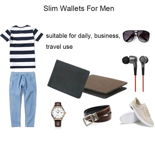 Functional Sophistication: Slim Men's Wallet with RFID Protection in Crazy Horse Leather