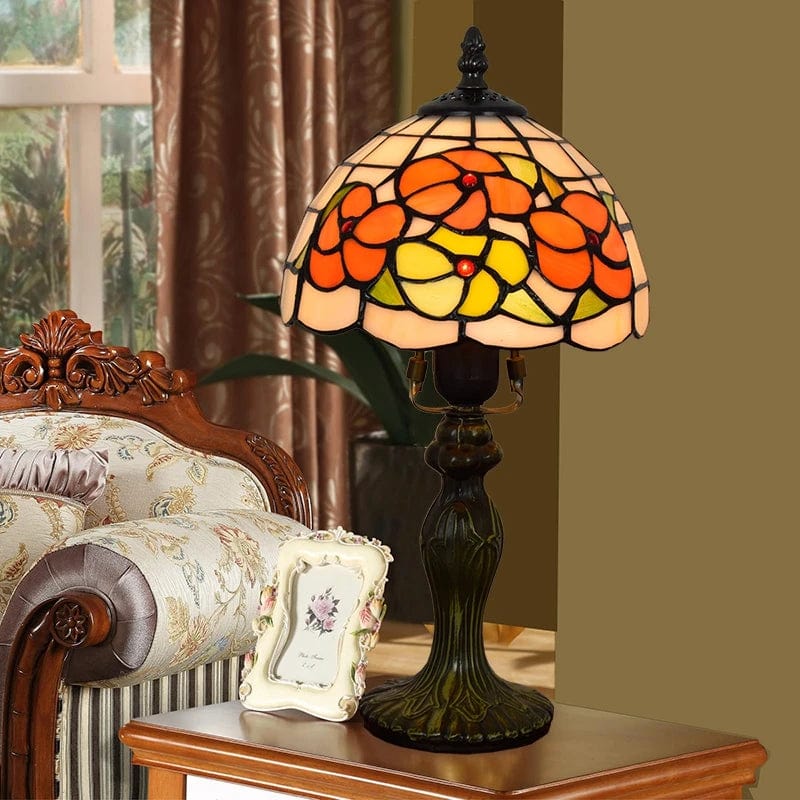 Nostalgic Radiance: 20CM Retro Tiffany Stained Glass Lamp for Creative Charm