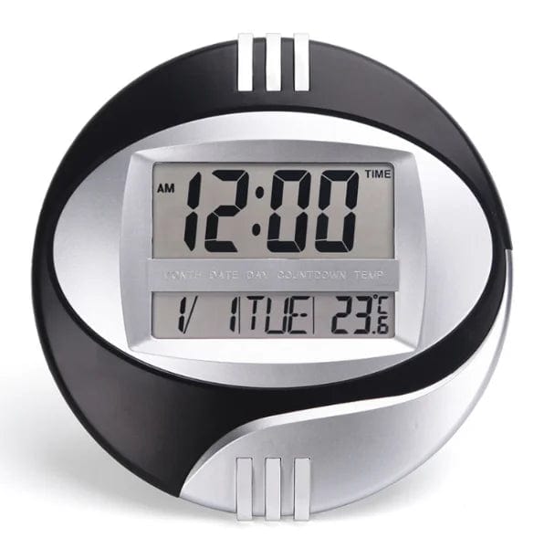 Large Character LCD Alarm Clock: Modern Silent Electronic Tabletop Timepiece for Home Decor