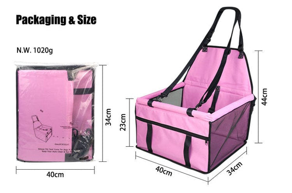 Travel Safely and Stylishly with Our Waterproof Portable Folding Pet Car Seat