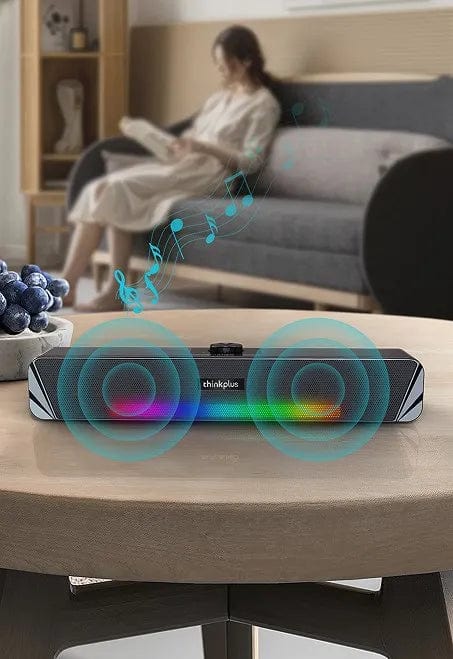 Powerful Gaming Audio: Lenovo TS33 Wired Soundbar with Bass Boost for Ultimate Gaming Experience