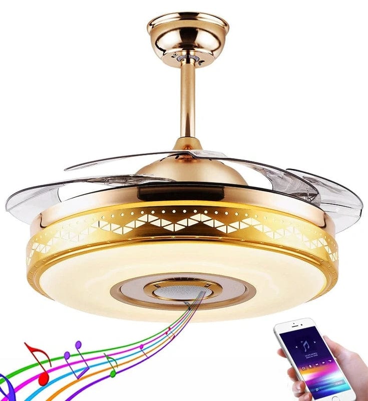Enchanting Elegance: 42'' Blades Fan Chandelier - Remote Control Fan Lighting for Dining Room Ambiance