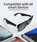 Outdoor Sport Wireless Bike Sunglasses Headphone: Cycling Smart Glasses with Earphones