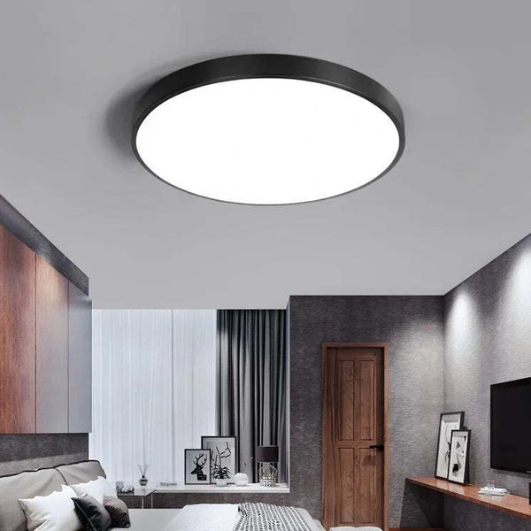 Sleek Simplicity: Modern Surface Mounted LED Ceiling Lamp in Pink or Black for Bedroom and Living Room Illumination
