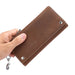 Rugged Sophistication: Long Wallet with Chain, RFID Blocking, and Zipper Coin Pocket