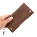 Rugged Sophistication: Long Wallet with Chain, RFID Blocking, and Zipper Coin Pocket