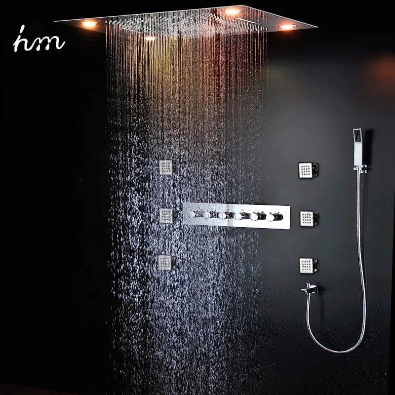 Thermostatic Comfort: Elevate Your Bathroom with the HM LED High Flow Shower Faucet