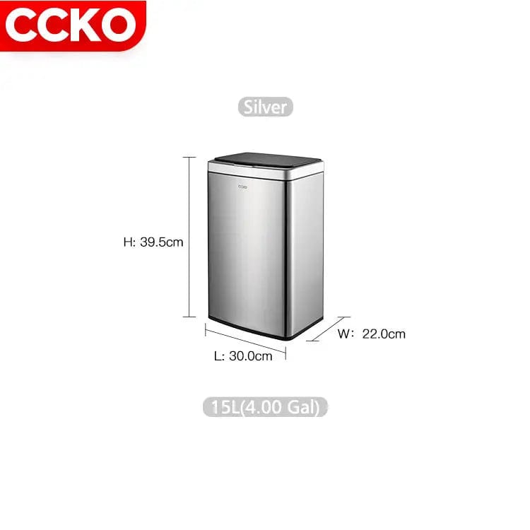 Luxury Redefined: 30L Gold Stainless Steel Smart Sensor Trash Can for Home, Hotel, and Restaurant