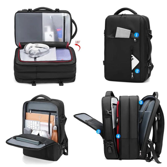 Innovative Business Companion: New Multifunction Large Capacity USB Raincoat Backpack for Men