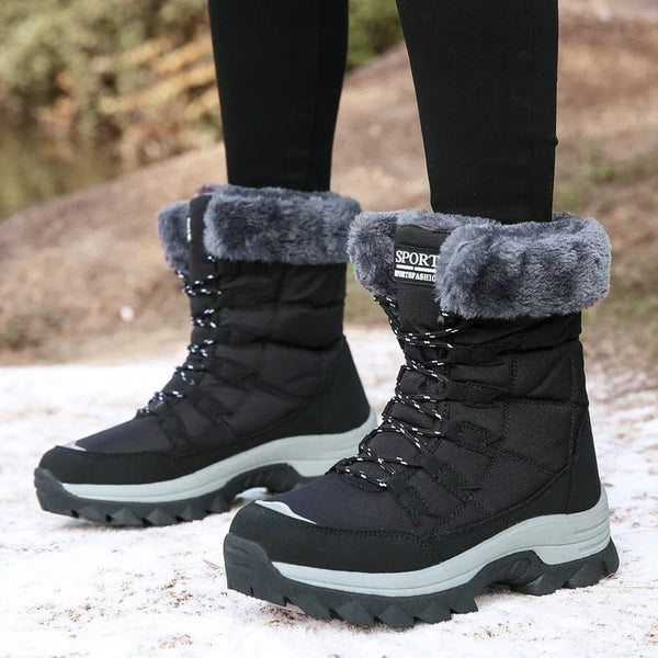 Fashionable and Functional Women's Snow Boots with Thickened Soles