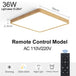 Modern Elegance: 36W Smart LED Ceiling Lamp for Bedroom and Living Room - 2.4G Remote Dimmability