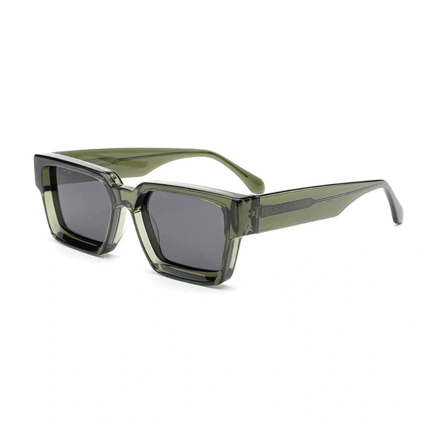 Funky Square Luxury Sunglasses with Thick Acetate Frame - Fashion-forward Eyewear