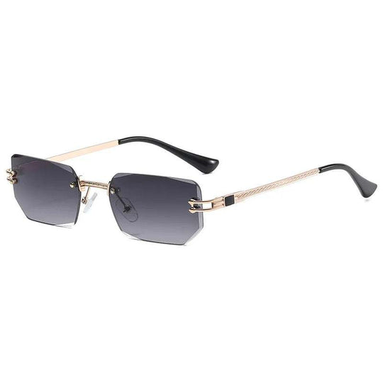 Trendy Polygon Rimless Sunglasses for Women - Fashionable Frameless Ins Sunglasses