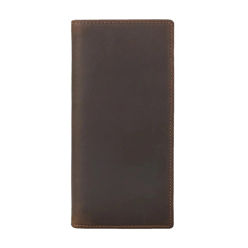 Horse Leather Mastery Long Wallet for Men – Vintage Elegance in Genuine Leather